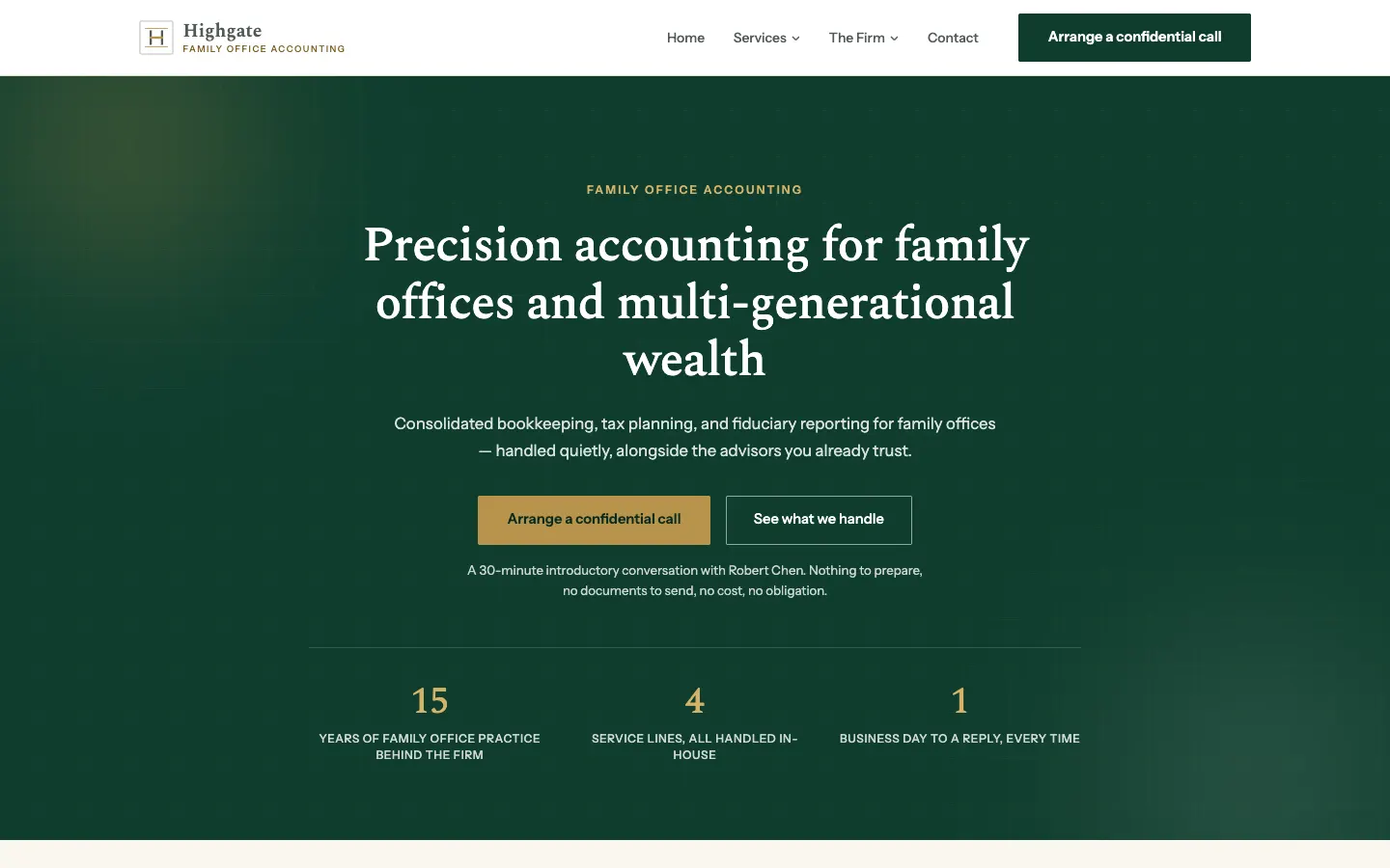 Family office accounting website built on WorkspaceCMS