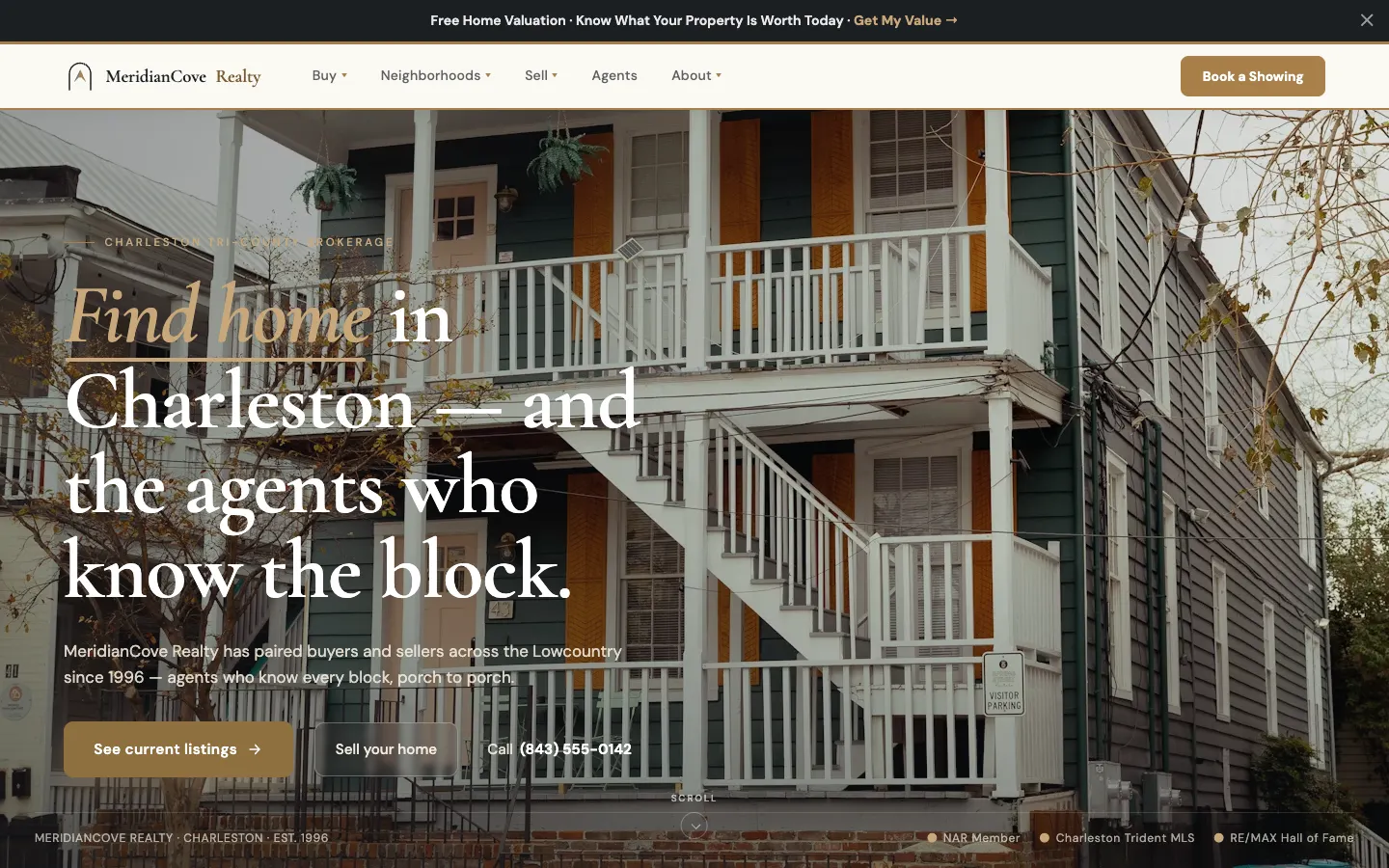 Real estate brokerage website built on WorkspaceCMS